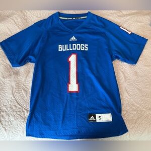 adidas Royal Blue Bulldogs #1 Jersey with Red & White Accents